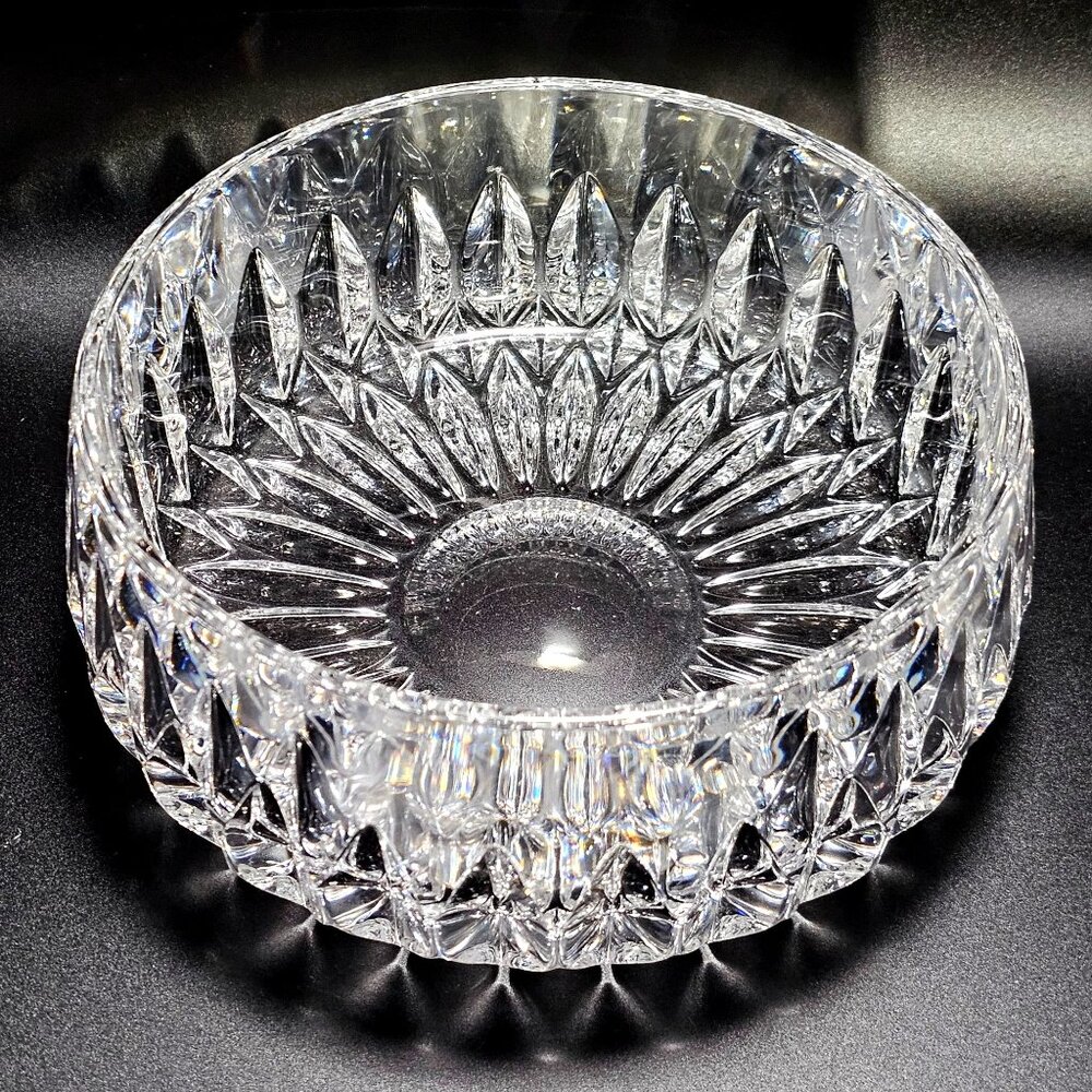 Gorham Althea Serving Bowl 6.25" lead crystal vtg luxury servingware 1980s - Picture 3 of 7